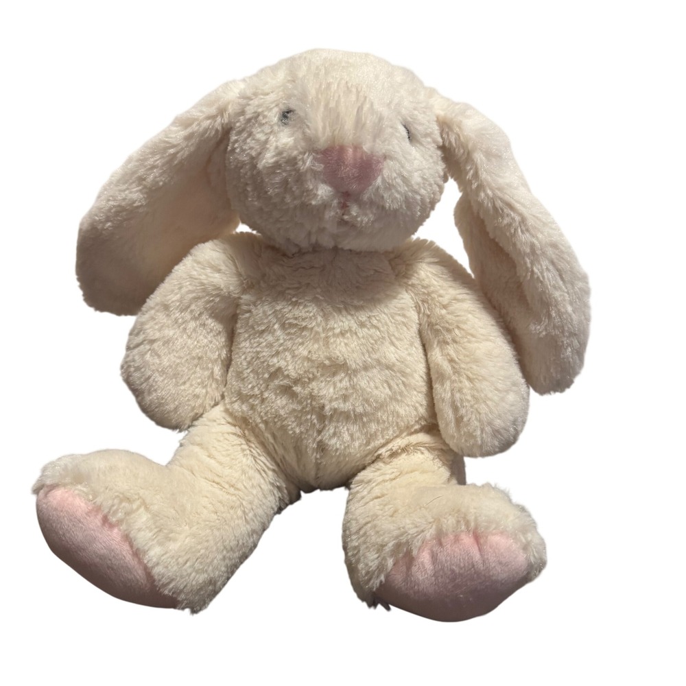 Kellytoy Plush Bunny Rabbit Cream Floppy Stuffed Animal 2018 9" Baby Rattle